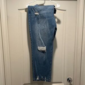 Lane Bryant Distressed Skinny Jeans - Blue
